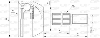 OPEN-PARTS CVJ5598.10 ШРУС  для OPEL ASTRA (Опель Астра)