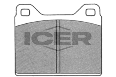 комплект спирачно феродо, дискови спирачки ICER 180145