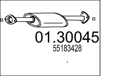 Предглушитель выхлопных газов MTS 01.30045 для ALFA ROMEO GTV