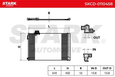 кондензатор, климатизация STARK SKCD-0110458