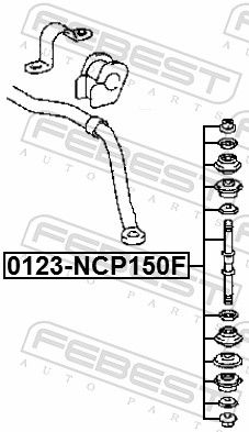 Link/Coupling Rod, stabiliser bar 0123-NCP150F