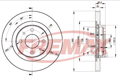 FREMAX BD-1073 Тормозные диски для LADA KALINA
