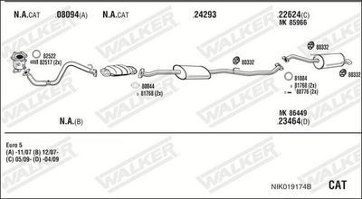 Изпускателна система WALKER NIK019174B