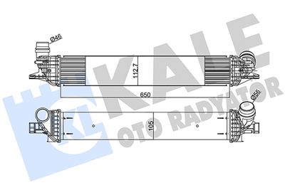 Интеркулер KALE OTO RADYATÖR 348200 для RENAULT LAGUNA