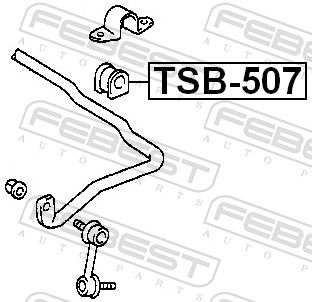 Mounting, stabiliser bar TSB-507