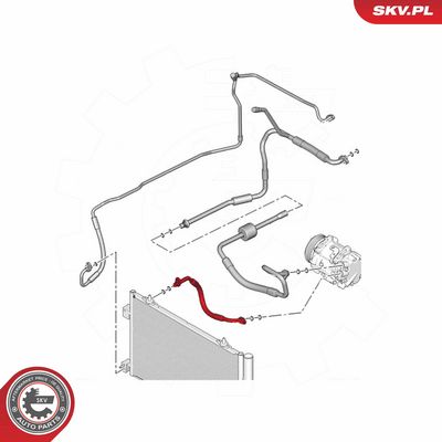 Vysokotlaké / nízkotlaké vedení, klimatizace ESEN SKV 54SKV600