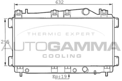 Радиатор, охлаждение двигателя AUTOGAMMA 101395 для CHRYSLER NEON