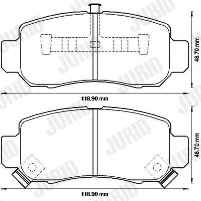 Комплект тормозных колодок, дисковый тормоз JURID 572561J для HONDA INSIGHT