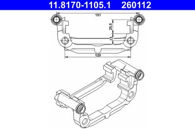 Bracket, brake caliper 11.8170-1105.1