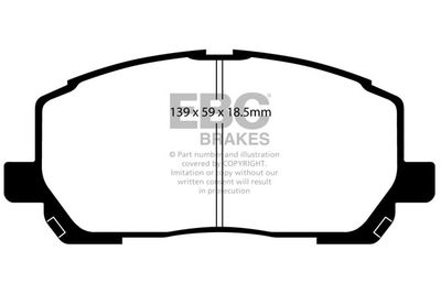 EBC Brakes DP1634 Тормозные колодки и сигнализаторы  для LEXUS RX (MCU15) 300 (MCU10_)