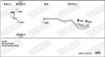 Изпускателна система WALKER MBK016991B