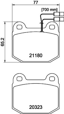 Комплект тормозных колодок, дисковый тормоз MINTEX MDB1301 для ALFA ROMEO 75