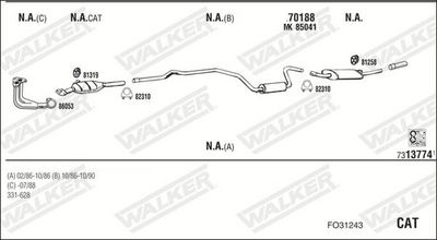 Изпускателна система WALKER FO31243