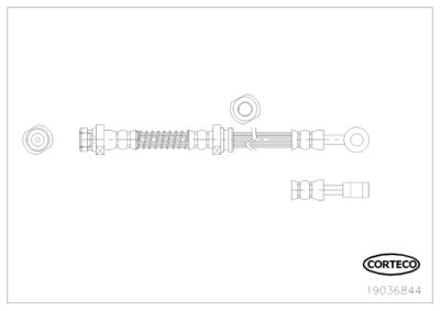 Тормозной шланг CORTECO 19036844 для HYUNDAI i10