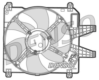 Вентилятор, охлаждение двигателя DENSO DER09004 для FIAT BRAVA