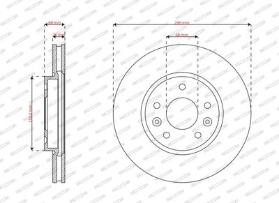 BREMSSCHEIBE FERODO DDF3208C