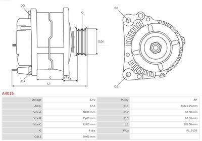 Alternator A4015