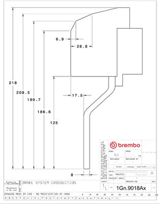 BREMBO Didelio efektyvumo stabdžių komplektas