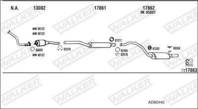 Изпускателна система WALKER AD80440