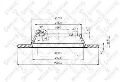 спирачен диск STELLOX 6020-4107-SX