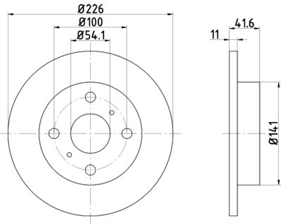 Тормозной диск TEXTAR 92067100 для TOYOTA STARLET