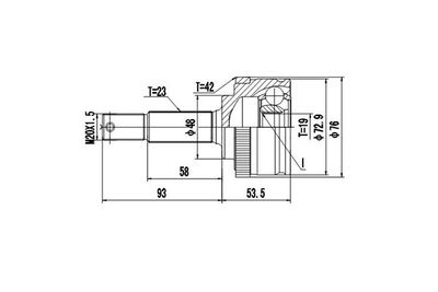 DYNAMATRIX DCV841058 ШРУС  для NISSAN MICRA II (K11) 1.0 i 16V