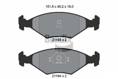 Комплект тормозных колодок, дисковый тормоз BENDIX Braking BPD1763 для INNOCENTI ELBA
