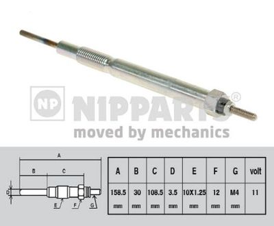 Свеча накаливания NIPPARTS N5713012 для MAZDA BT-50