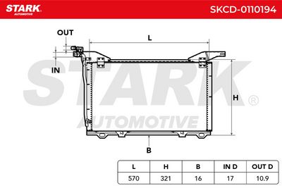 кондензатор, климатизация STARK SKCD-0110194