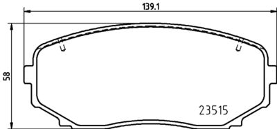 Комплект тормозных колодок, дисковый тормоз HELLA 8DB 355 037-911 для MITSUBISHI ECLIPSE	CROSS