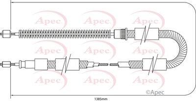 Cable Pull, parking brake APEC CAB1327