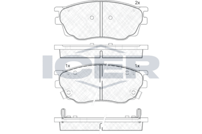 Комплект тормозных колодок, дисковый тормоз ICER 181542 для LANDWIND (JMC) X6