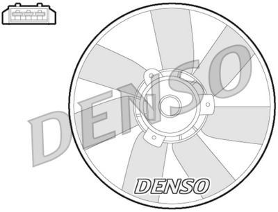 Вентилятор, охлаждение двигателя DENSO DER32013 для VW VENTO