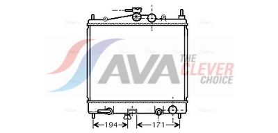 радиатор, охлаждане на двигателя AVA Clever Choice DNA2248