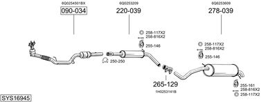 SISTEM DE ESAPAMENT BOSAL SYS16945