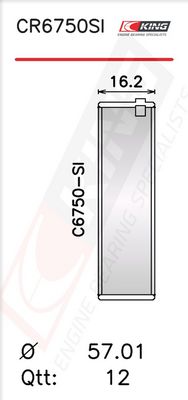 Черупка на биелен лагер KING CR6750SI