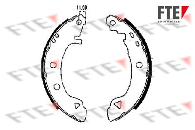 FTE BB1109A2 Тормозные колодки барабанные  для ALFA ROMEO 145 (Альфа-ромео 145)