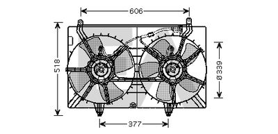 EACLIMA 33V18028 Вентилятор системи охолодження двигуна для INFINITI (Инфинити)