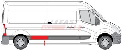 Ozdobná / ochranná lišta, bočná stena FAST FT90896