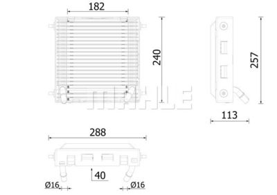 Oljekylare, motor MAHLE CLC 289 000P