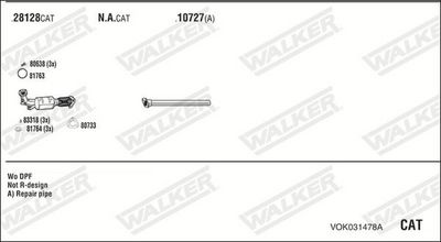 ABGASANLAGE WALKER VOK031478A