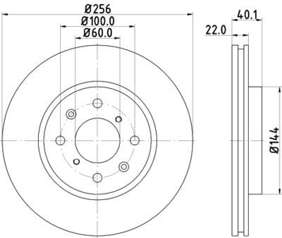 Тормозной диск HELLA 8DD 355 117-371 для SUZUKI SWIFT