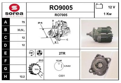 STARTER SNRA RO9005