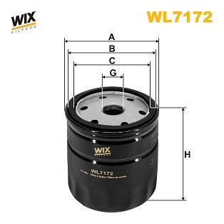 WIX FILTERS WL7172 Масляный фильтр  для ZAZ VIDA (Заз Вида)