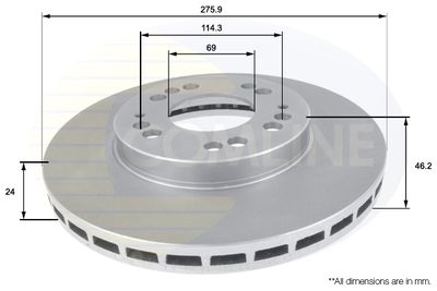 COMLINE ADC0367V Тормозные диски COMLINE для MITSUBISHI ECLIPSE