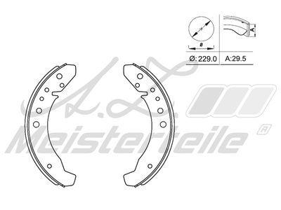 комплект спирачна челюст A.Z. Meisterteile AZMT-44-026-1304