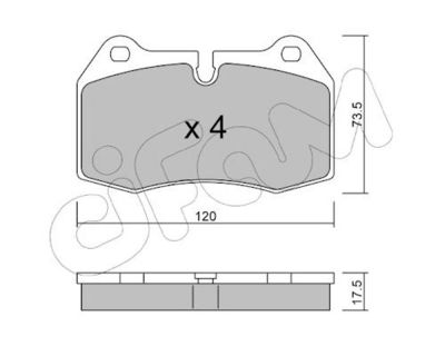 Bremsbelagsatz, Scheibenbremse