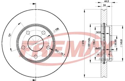 FREMAX BD-5980 Тормозные диски для FORD TRANSIT CONNECT (P65_, P70_, P80_) 1.8 TDCi FREMAX BD-5980 Тормозные диски для FORD TRANSIT CONNECT (P65_, P70_, P80_) 1.8 TDCi