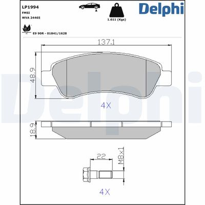 Brake Pad Set, disc brake LP1994