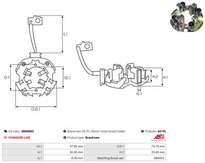 Vorschau Halter, Kohlebürsten Ansicht 2